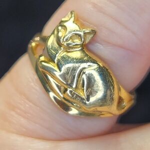 0257. Vintage ~Calling All Feline Lovers!! ~ 5 grams ~ Solid ~ 14k GOLD ~ KITTY